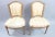 French Pair of 19th Century Louis XVI Matching Gilt Wood and Painted Side Chairs in Striped Fabric For Sale - Image 3 of 13