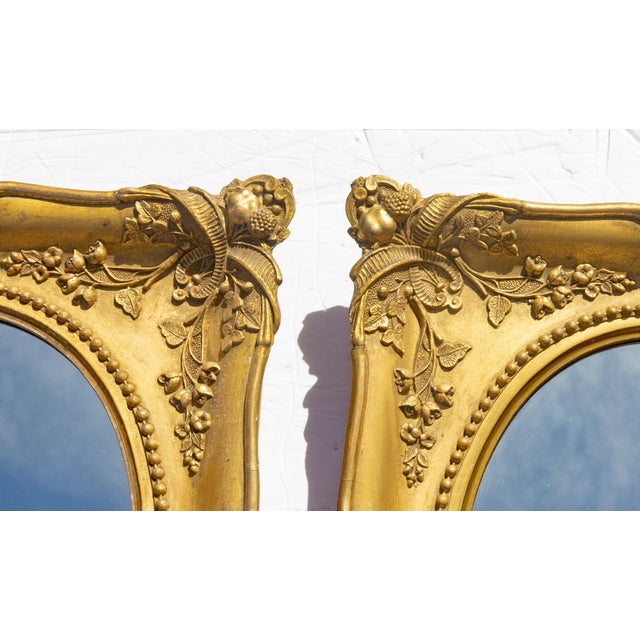 Pair Small Gilt Mirrors 19th Century For Sale - Image 4 of 4