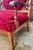 Vintage Victorian-Style Wine Red Velvet Loveseat For Sale - Image 15 of 17