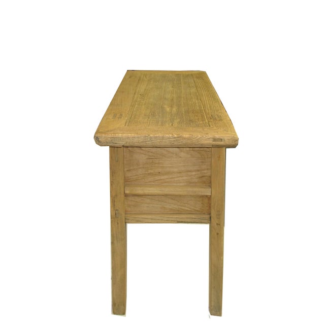 Wood Rustic Asian Dresser With Decorative Carved Drawer For Sale - Image 7 of 13