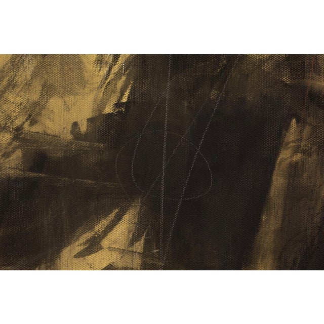 Ilene Kahan - Black & Gold (Franz Kline Homage) 2026 Signed Acrylic on Canvas For Sale - Image 4 of 7