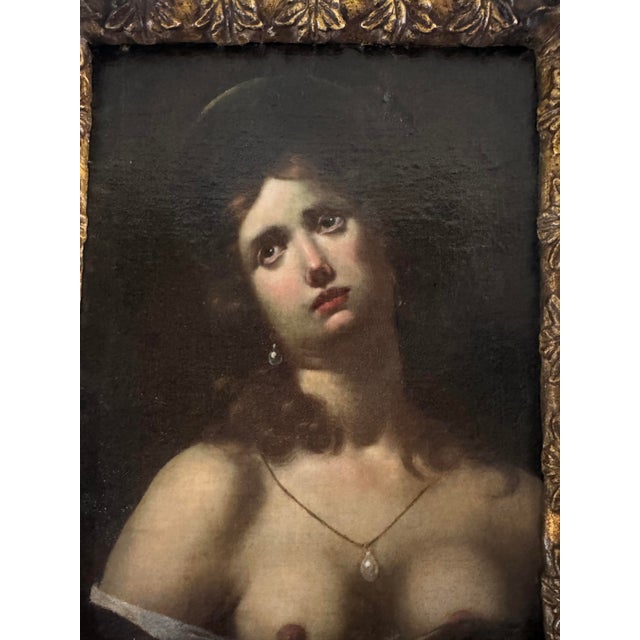 Tuscan School, Depicting Mary Magdalene, Nude, 1600, Oil on Canvas For Sale - Image 4 of 16