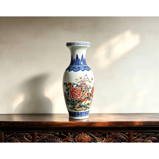 W-13cm,H-30.5cm Experience the beauty and elegance of Chinese history with our Chinese Vintage Porcelain Handcrafted with...