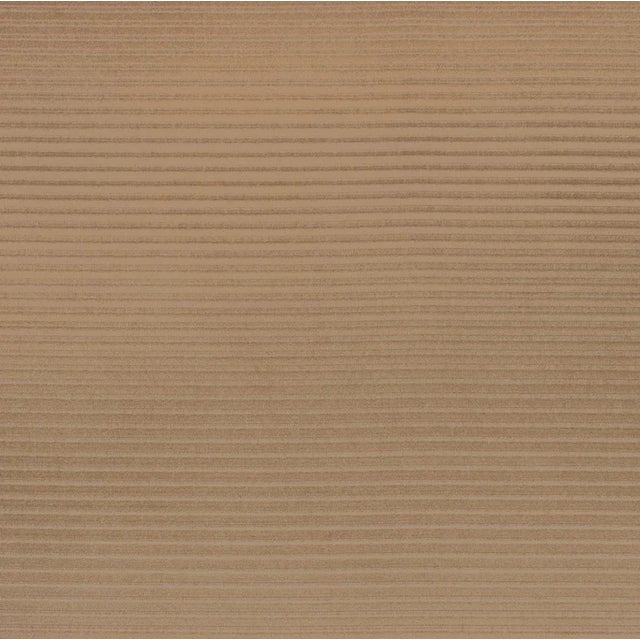 Schumacher Schumacher Petite Channeled Velvet Fabric In Camel For Sale - Image 4 of 6