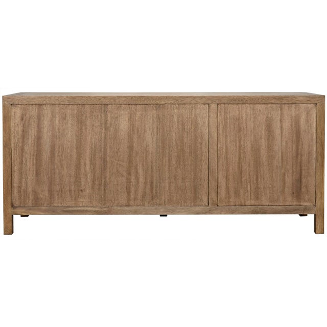 NOIR Quadrant 3 Door Sideboard, Washed Walnut For Sale In Los Angeles - Image 6 of 6
