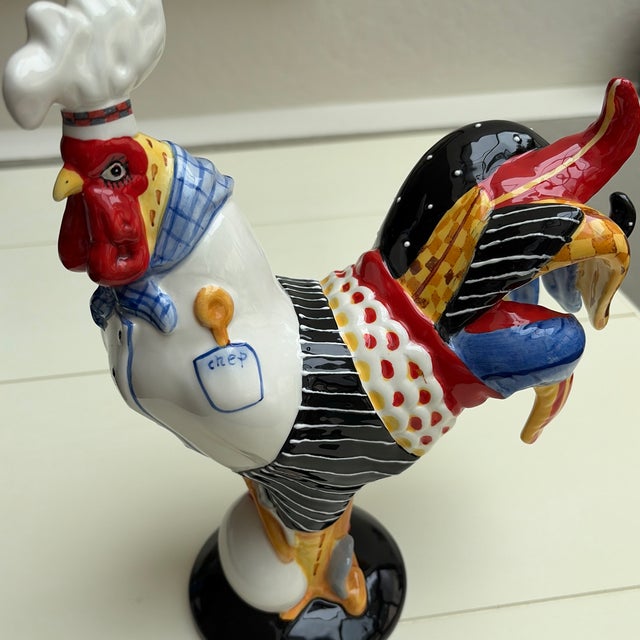 "Baking and Eggs" Chef Rooster From the Poultry in Motion Collection by Artist Sharon Neuhaus For Sale - Image 4 of 12