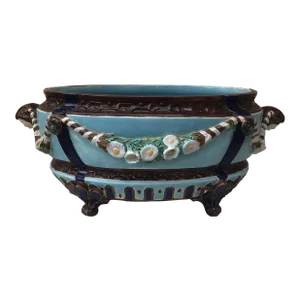 19th Century Victorian Majolica Jardiniere Joseph Holdcroft