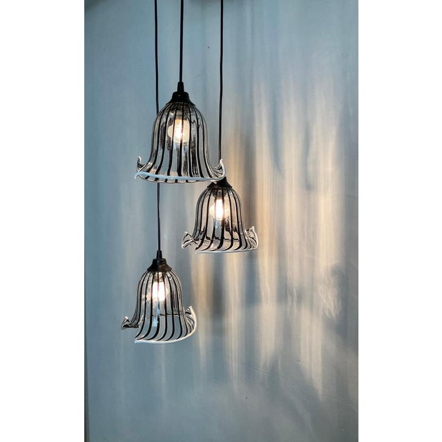 Hanging Lights with Murano Glass Bowls by Gio Ponti, 1980 For Sale - Image 9 of 18
