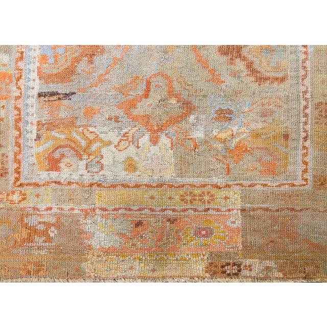 Early 20th Century Turkish Oushak Rug For Sale - Image 11 of 14