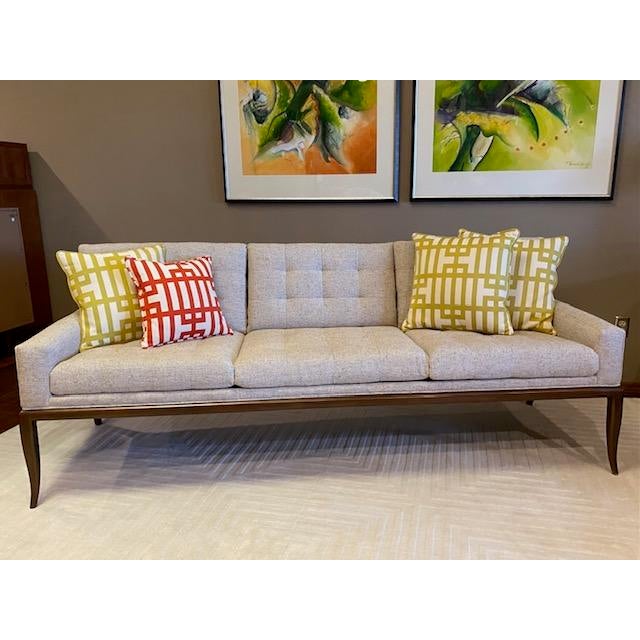 Wood Mid-Century Robsjohn-Gibbings Widdicomb Style Sofa For Sale - Image 7 of 12