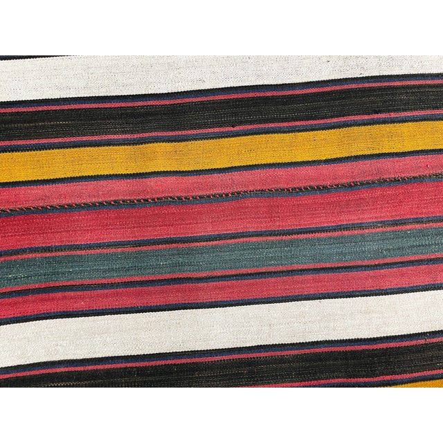 Red Antique Persian Jajim Kilim Persian Carpet For Sale - Image 8 of 9