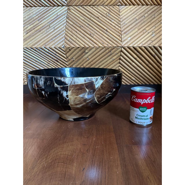 Vintage Extra Large Horn Bowl, Made in France For Sale - Image 13 of 14