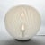 Metal Mid Century Lamp With Extra Large White and Clear Murano Glass Globe For Sale - Image 7 of 9