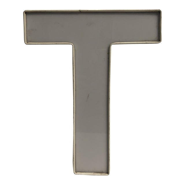 Industrial Metal Letter T Chairish