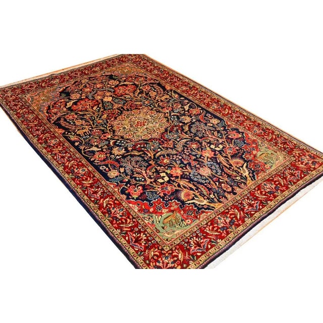This Sarough Ghiasabad Lebensbaum Rug is made of cotton tune from cotton tub. Very fine and dense link with approx....