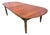Antique Solid Oak Extension Dining Table With 6 Original Leaves & Original Wooden Casters Circa 1940s–1950s For Sale