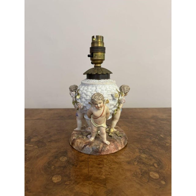 Porcelain Lamps from Sitzendorf, 1900s, Set of 2 For Sale - Image 3 of 7