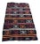 1960s Traditional Black Primitive Handmade Wool Turkish Kilim Rug For Sale