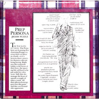 The Official Preppy Prep Persona Jigsaw Puzzle New & Sealed 100 Pieces 7.5"Sq For Sale