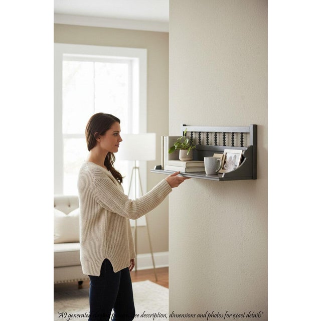 Full of authentic charm and character, this attractive painted wall display shelf dates from around 1900, and offers both...