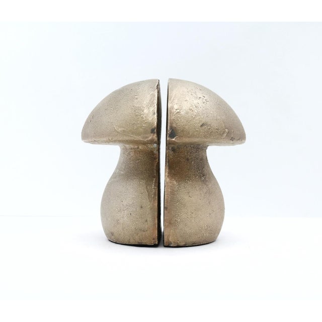 Large Late 20th Century Bronze Mushroom Bookends, a Pair For Sale - Image 4 of 11