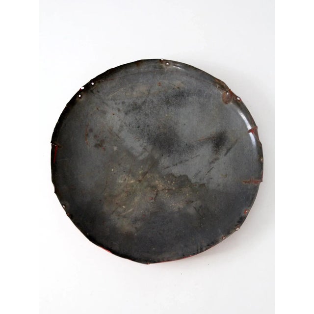 Red Vintage Coca-Cola Button Sign For Sale - Image 8 of 9