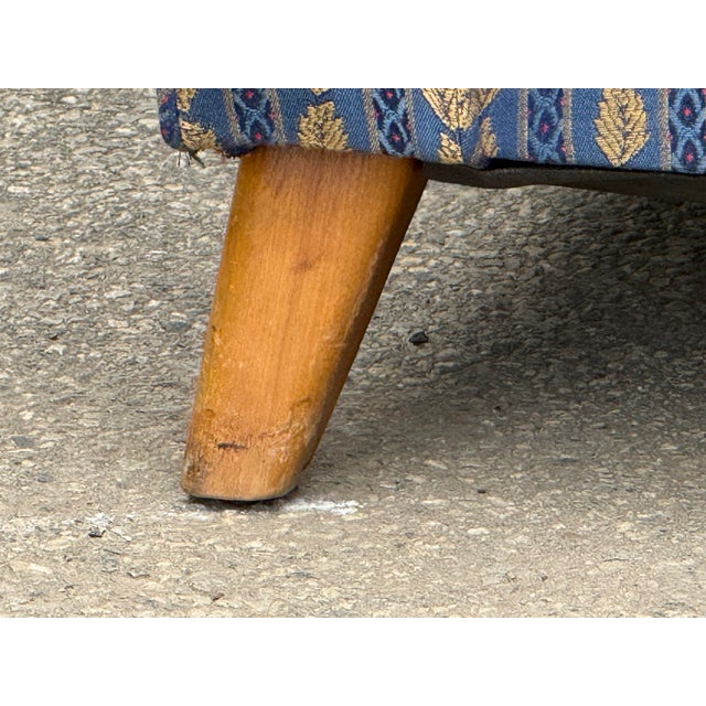 Mid 20th Century Vintage Mid Century Modern Dunbar Style Low Profile Sofa on Splayed Wood Legs 73” For Sale - Image 5 of 12