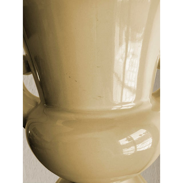 Neoclassical Buttercream Yellow Porcelain Vase For Sale - Image 3 of 4