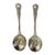 Vintage Pair of Sheffield Silver Plate Large Spoons 9" H For Sale