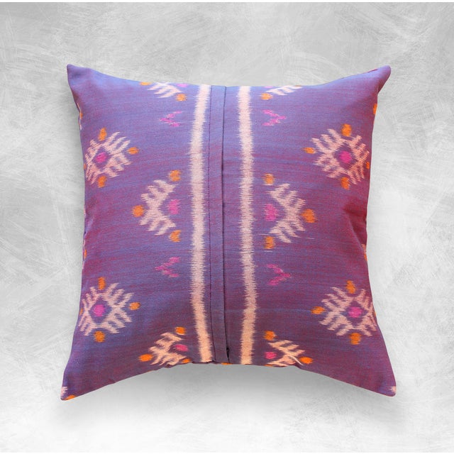 Purple Boho Ikat Handwoven Pillow Chairish