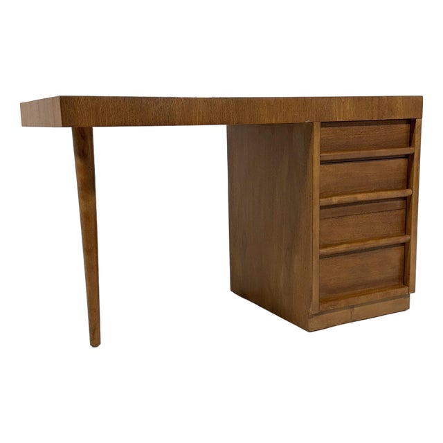 t.h. Robsjohn-Gibbings Single Pedestal Desk by Widdicomb For Sale