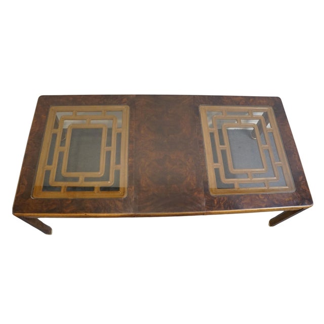 Unique Furniture Contemporary Modern Asian Inspired 68" Dining Table W. Glass Top For Sale In Kansas City - Image 6 of 7