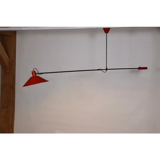 Counter Balance Ceiling Lamp by J. J. M. Hoogervorst for Anvia, Holland, 1957 For Sale - Image 10 of 15