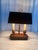 Vintage 2-Light French Bouillotte Style Table Lamp With Red Shade, Antique Brass & Wood Desk Lamp For Sale - Image 15 of 17
