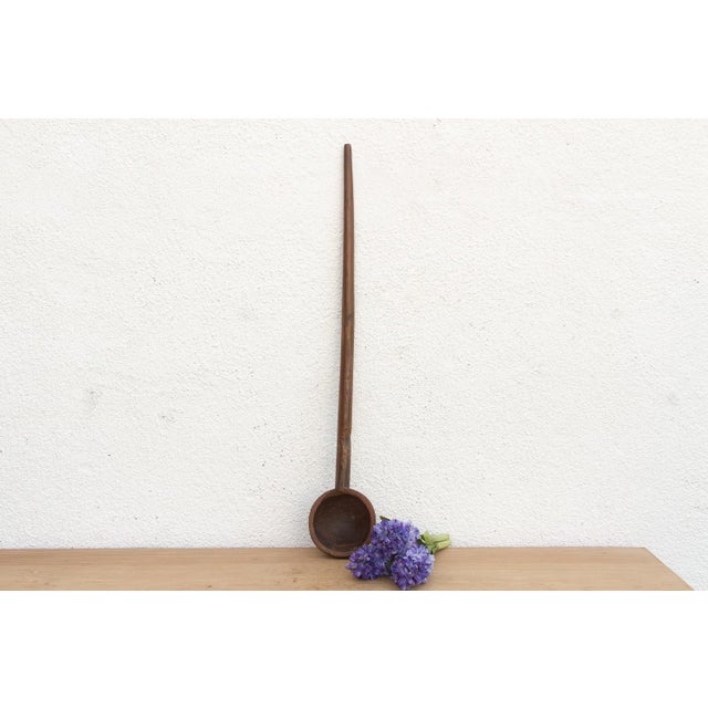 Antique Folk Art Wooden Spoon For Sale In Los Angeles - Image 6 of 6