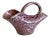 Studio Ceramic Art Vase in Pink, Black, and White with Crater Glaze from Clemens & Huhn, Tübingen, Germany, 1950s For Sale