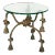 Late 19th Century Napoleon III Solid Brass Knotted Rope Occasional Table with Glass Top For Sale