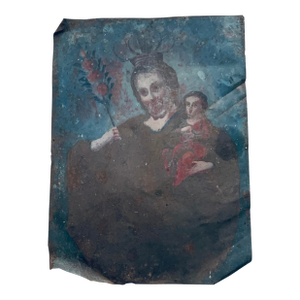 Late 19th Century French Religious Icon - Blessed Virgin Mary