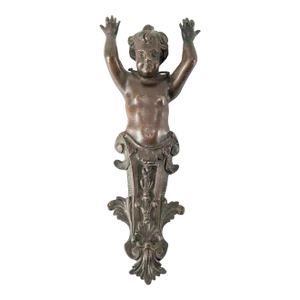 Renaissance Baroque Style Bronze Caryatid Putti Figure