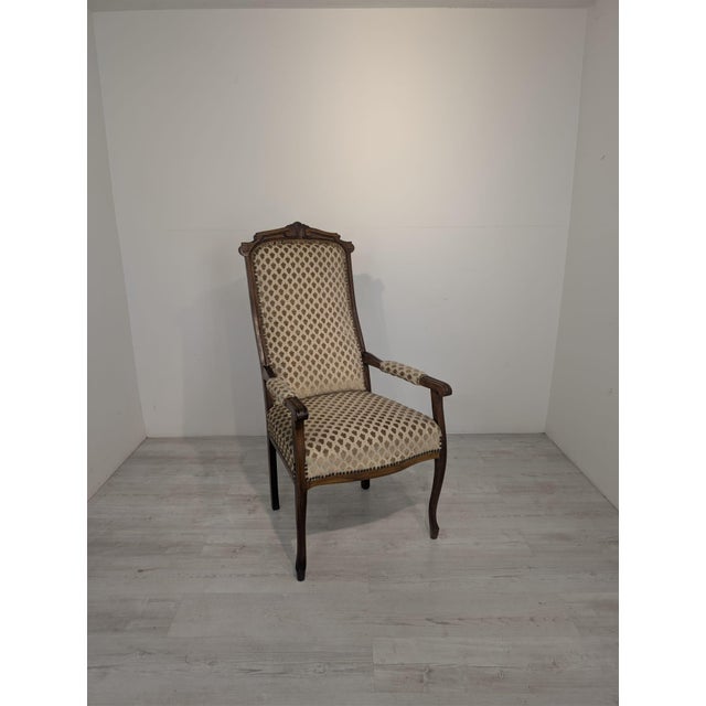 Antique Louis XV Armchair with Springs, 1920s For Sale - Image 3 of 15