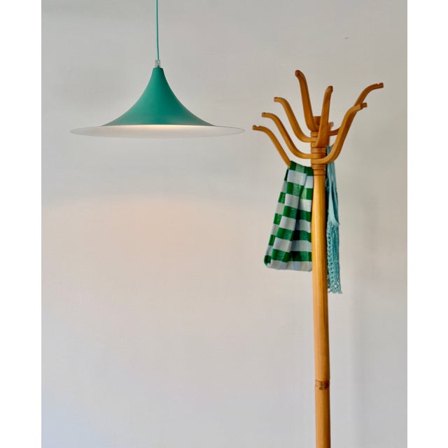 Turquoise Semi-Pendant by Claus Bonderup & Torsten Thorup for Lyfa, Denmark, 1968 For Sale - Image 10 of 18