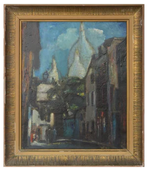 Impressionist Sacre Coeur, Paris, 1950s, Oil on Canvas