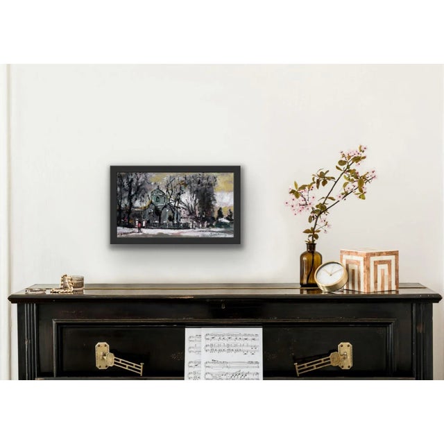 Magdalena Spasowicz, Landscape with a Church, Oil on Board, 2002 For Sale - Image 3 of 6