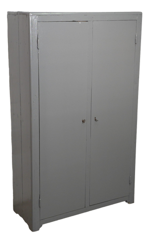 Curved Workshop Locker in Wood, 1950s