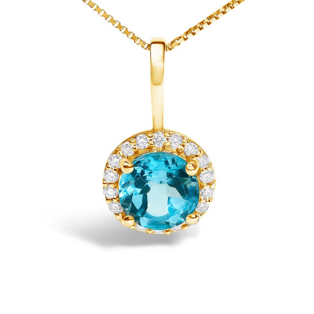 Adorn your neckline with the exquisite allure of this 10K yellow gold pendant necklace, where the warmth of the metal...