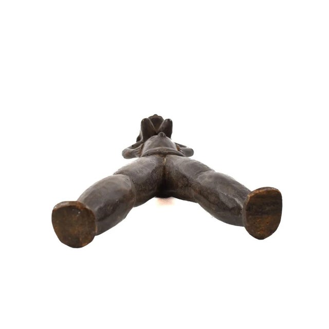 Dark Gray Antique Toma Wood Figure Guinea For Sale - Image 8 of 9
