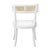 Worlds Away Matthew Izzo Home Britta Matte White Lacquer, Woven Cane, and Linen Upholstered Klismos Style Dining Chair For Sale - Image 4 of 10