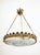 Italian pendant chandelier, mid-19th century, in chiseled gilt metal and faceted crystal. Circular structure with rich...