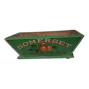 19th Century Paint-Decorated Wood Apple Gatherinng Box