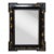 Dutch 19th Century Faux Tortoise Black and Amber Mirror with Carved Frame For Sale